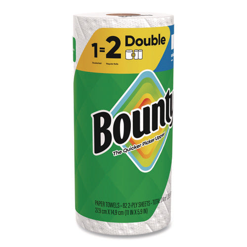 Image of Bounty® Select-a-Size Kitchen Roll Paper Towels, 2-Ply, 5.9 x 11, White, 82 Sheets/Double Roll, 24 Rolls/Carton
