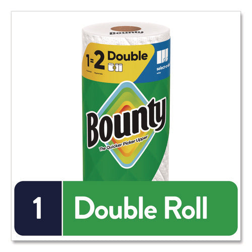 Image of Bounty® Select-a-Size Kitchen Roll Paper Towels, 2-Ply, 5.9 x 11, White, 82 Sheets/Double Roll, 24 Rolls/Carton