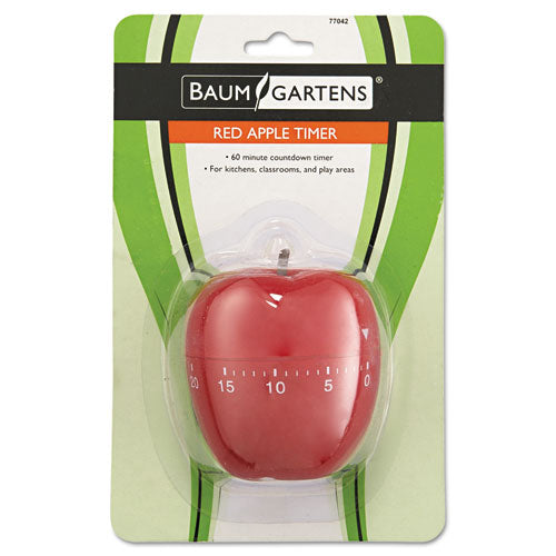 Image of Baumgartens® Shaped Timer, 4" Diameter x 4"h, Red Apple