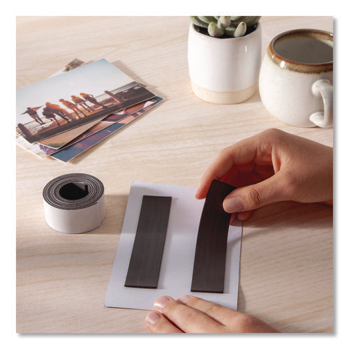 Image of U Brands Magnetic Adhesive Tape Roll, 1" x 4 ft, Black