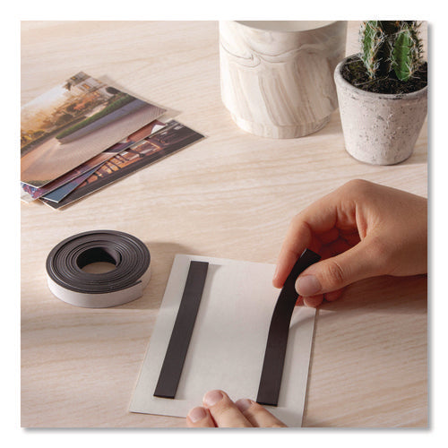 Image of U Brands Magnetic Adhesive Tape Roll, 0.5" x 7 ft, Black