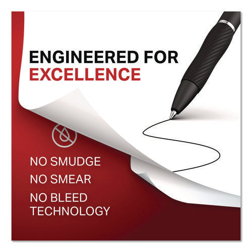 Image of Sharpie® S-Gel S-Gel High-Performance Gel Pen, Retractable, Medium 0.7 mm, Black Ink, Black Barrel, 8/Pack