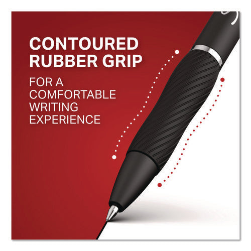 Image of Sharpie® S-Gel S-Gel High-Performance Gel Pen, Retractable, Medium 0.7 mm, Black Ink, Black Barrel, 8/Pack