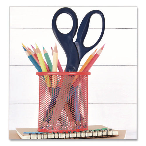 Image of Westcott® Titanium Bonded Scissors, 8" Long, 3.5" Cut Length, Straight Navy Handle