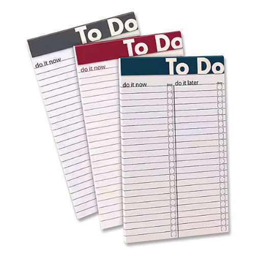 Image of Ampad® To Do Notepads, List-Management Format, Randomly Assorted Headband Colors, 50 White 5 X 8 Sheets