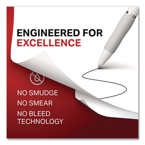 Image of Sharpie® S-Gel S-Gel Fashion Barrel Gel Pen, Retractable, Medium 0.7 Mm, Black Ink, Pearl White Barrel, 4/pack