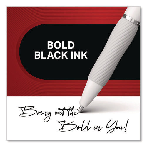 Image of Sharpie® S-Gel S-Gel Fashion Barrel Gel Pen, Retractable, Medium 0.7 Mm, Black Ink, Pearl White Barrel, 4/pack