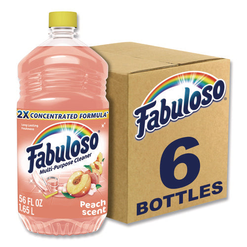 Image of Fabuloso® Multi-Use Cleaner, Peach Scent, 56 oz Bottle, 6/Carton