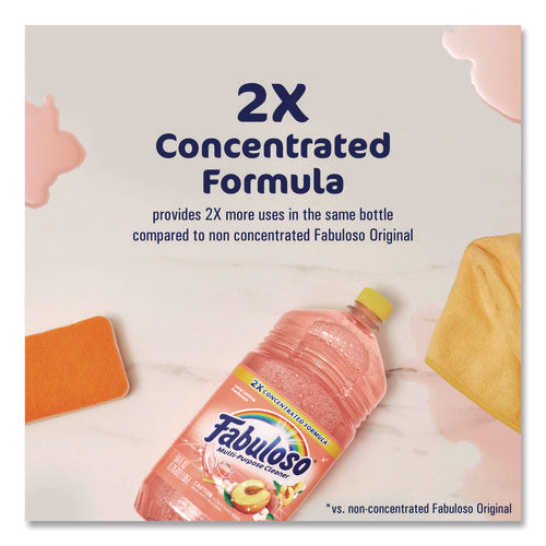 Image of Fabuloso® Multi-Use Cleaner, Peach Scent, 56 oz Bottle, 6/Carton