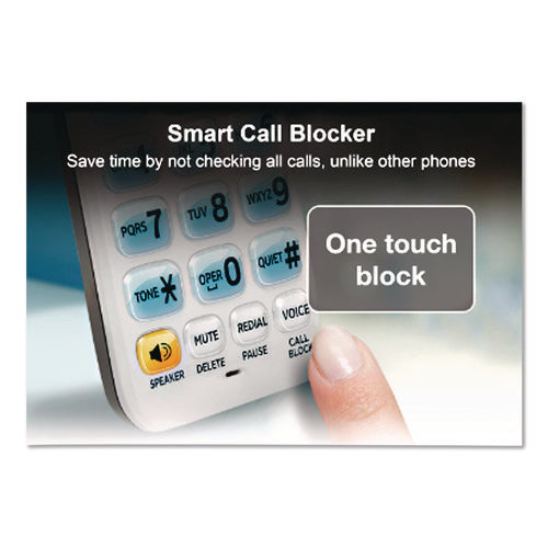 Image of AT&T® Connect to Cell DL72310 Cordless Telephone, Base and 2 Additional Handsets, White/Silver