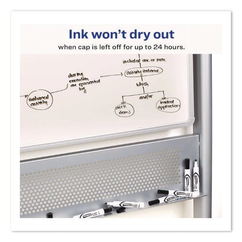 Image of Avery® MARKS A LOT Desk-Style Dry Erase Markers, Broad Chisel Tip, Black