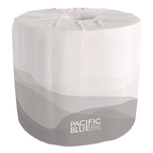 Image of Georgia Pacific® Professional Pacific Blue Basic Embossed Bathroom Tissue, Septic Safe, 2-Ply, White, 550/roll, 80 Rolls/carton