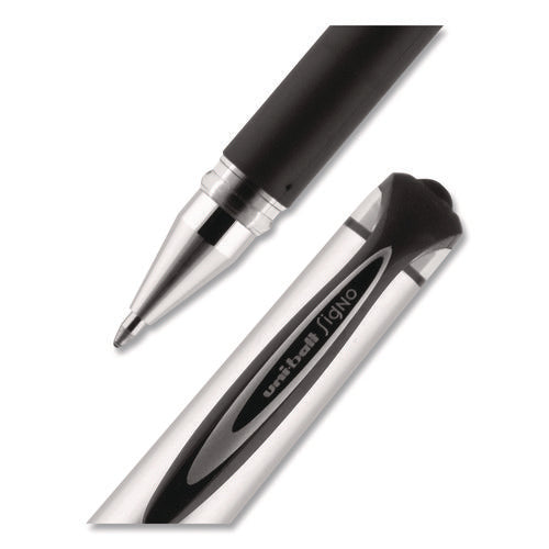 Image of uniball® 207 Impact Gel Pen, Stick, Bold 1 Mm, Black Ink, Silver/black Barrel