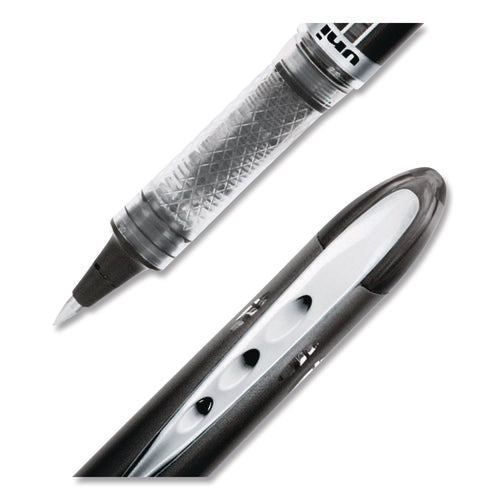 Image of uniball® VISION ELITE Hybrid Gel Pen, Stick, Extra-Fine 0.5 mm, Black Ink, Black/Clear Barrel