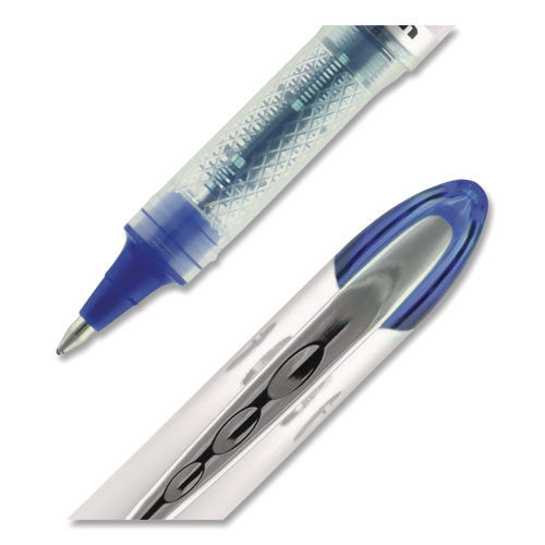 Image of uniball® VISION ELITE Hybrid Gel Pen, Stick, Bold 0.8 mm, Blue Ink, White/Blue/Clear Barrel