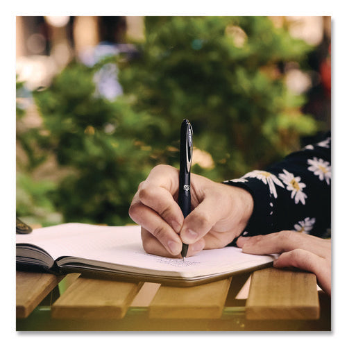 Image of uniball® 207 Plus+ Gel Pen, Retractable, Medium 0.7 mm, Blue Ink, Black Barrel, 4/Pack