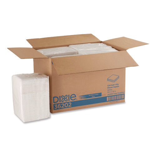 Image of Georgia Pacific® Professional Acclaim 1/4 Fold Paper Dinner Napkins, White, 1-Ply, 16" x 16", 500/Pack, 8 Packs/Carton
