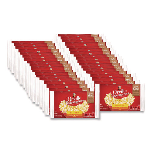 Image of Orville Redenbacher's® Gourmet Microwave Popcorn, Butter, 3.29 Oz Bag, 36/carton