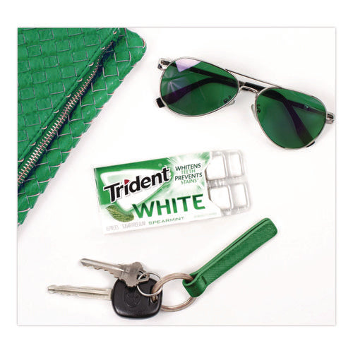 Image of Trident® Sugar-Free Gum, White Spearmint, 16 Sticks/pack, 9 Packs/box
