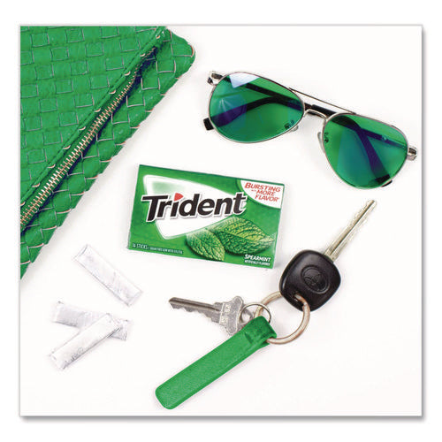 Image of Trident® Sugar-Free Gum, Spearmint, 14 Sticks/pack, 12 Packs/box