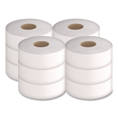 Image of Cascades PRO Select Jumbo Bath Tissue, Septic-Safe, 1-Ply, White, 3.3" x 2,000 ft, 12 Rolls/Carton