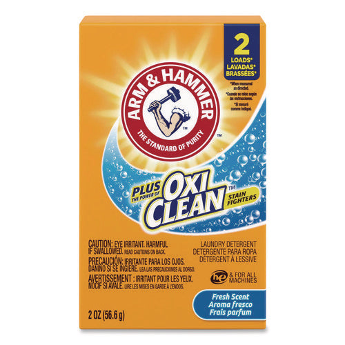 Image of Arm & Hammer Plus the Power of OxiClean Powder Detergent, 2 oz Box, 156/Carton