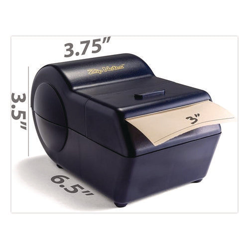 Image of Zip Notes Administrator Dispenser, For 3 x 3 Pads, Black, Includes 150 ft Roll of Sticky Paper and 2 AA Batteries