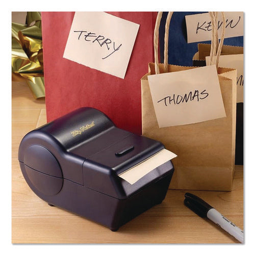 Image of Zip Notes Administrator Dispenser, For 3 x 3 Pads, Black, Includes 150 ft Roll of Sticky Paper and 2 AA Batteries