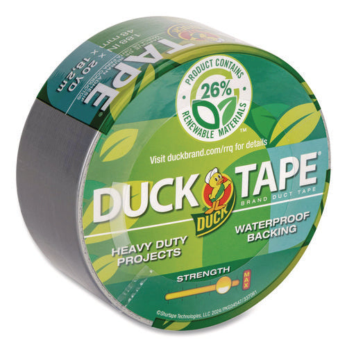 Image of Duck® Renewable Material Duck Tape, 1.88" x 20 yd, Silver