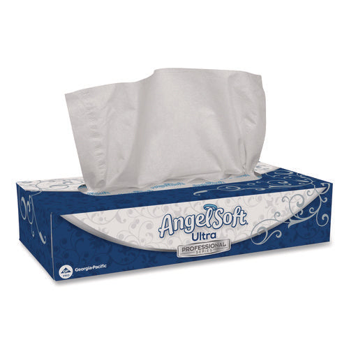 Image of Angel Soft® Ps Ultra Facial Tissue, 2-Ply, White, 125 Sheets/box, 10 Boxes/carton
