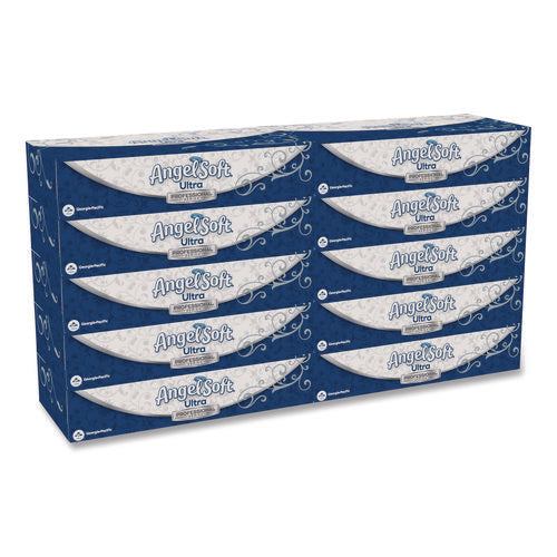 Image of Angel Soft® Ps Ultra Facial Tissue, 2-Ply, White, 125 Sheets/box, 10 Boxes/carton