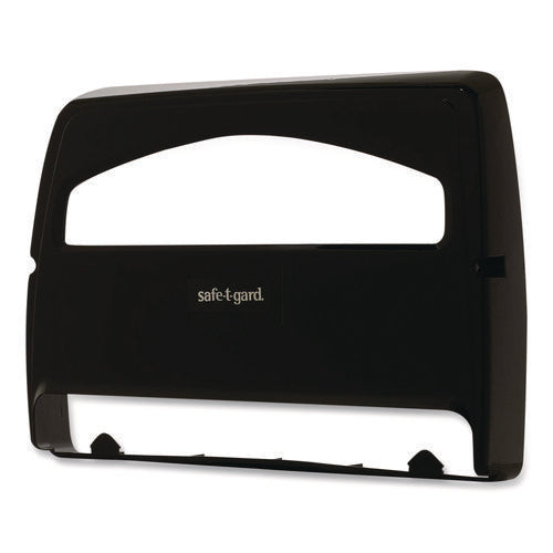 Image of Georgia Pacific® Professional Safe-T-Gard Toilet Seat Cover Dispenser, Half-Fold, 16.38 X 2.5 X 11.75, Black
