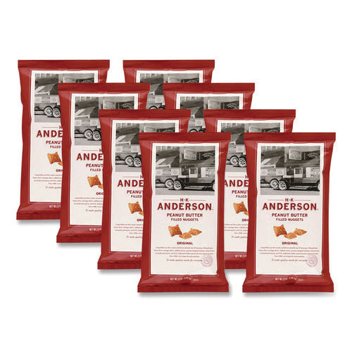 Image of HK Anderson Peanut Butter Filled Pretzel Nuggets, Original, 2.5 Oz Packets, 8/carton