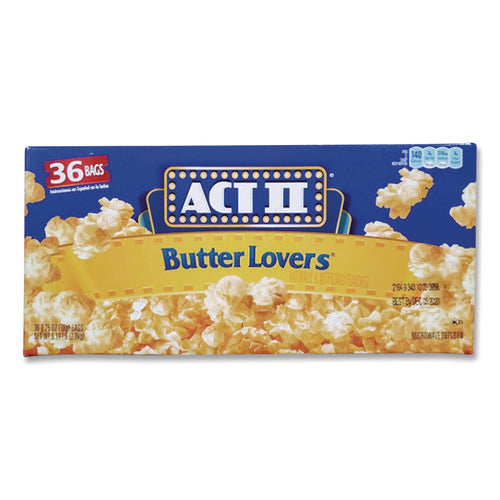 Image of Act II® Microwave Popcorn, Butter, 2.75 Oz Bag, 36/carton