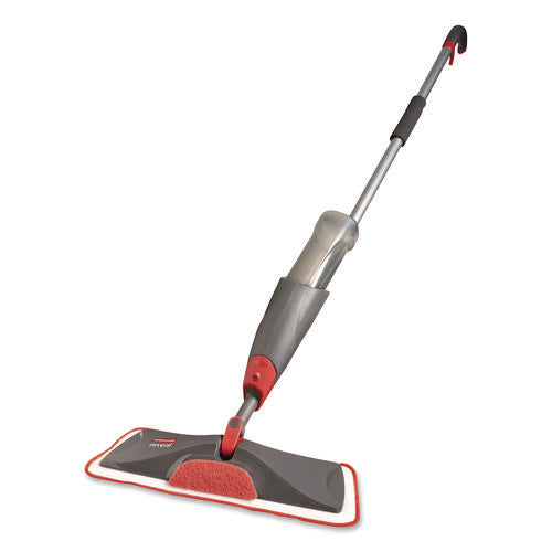Image of Rubbermaid® Commercial Reveal Microfiber Spray Mop Kit, Microfiber Head, 54.5" Silver/black Handle