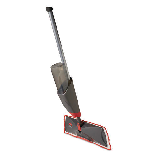 Image of Rubbermaid® Commercial Reveal Microfiber Spray Mop Kit, Microfiber Head, 54.5" Silver/black Handle