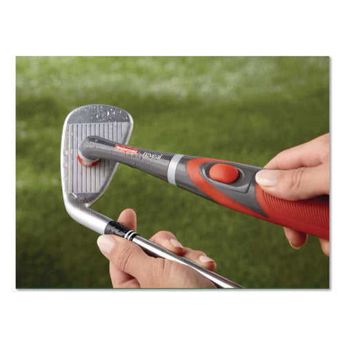 Image of Rubbermaid® Multi-Purpose Cordless Battery Power Scrubber, Red/White Nylon Bristles, 12.68" Brush, 7" Red/Black Handle