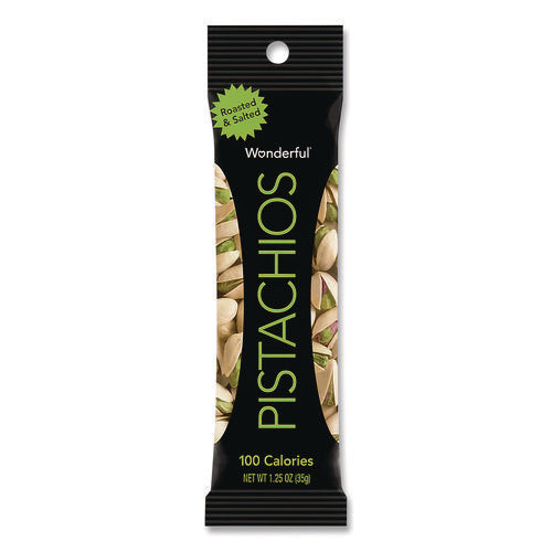 Image of Paramount Farms® Wonderful Pistachios, Roasted And Salted, 1.25 Oz Tube, 12/box