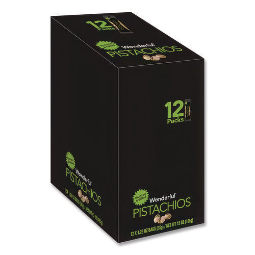 Image of Paramount Farms® Wonderful Pistachios, Roasted And Salted, 1.25 Oz Tube, 12/box