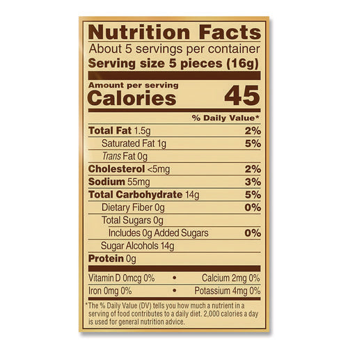Image of Werther's® Original® Hard Candies, Caramel, Individually Wrapped, 2.75 Oz