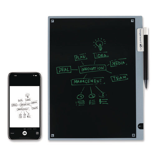 Image of Boogie Board Blackboard 2.0 Smart Scan Notebook, 11.15 x 9, Black/Gray