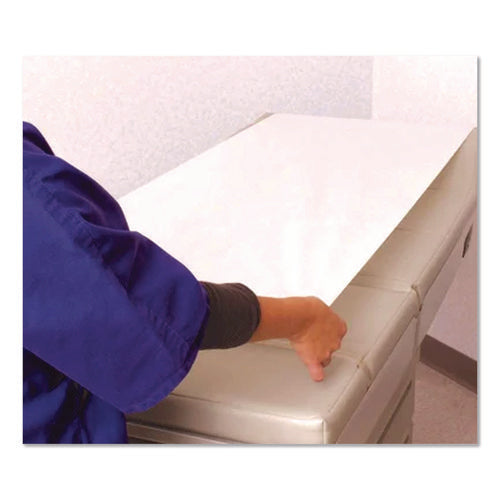 Image of TIDI® Choice Exam Table Paper Roll, Crepe Texture, 21" X 125 Ft, White, 12/carton