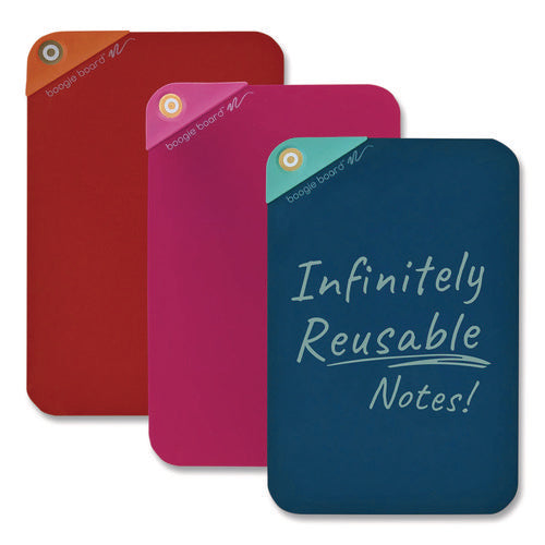 Image of Boogie Board VersaNotes Reusable Notes, 4 x 6, Assorted Colors, 3/Pack