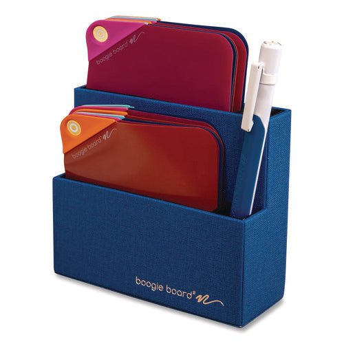 Image of Boogie Board VersaNotes Desk Organizer, 3 Compartments, 4.7 x 0.4 x 2.05, Blue, Plastic