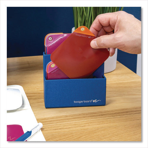 Image of Boogie Board VersaNotes Desk Organizer, 3 Compartments, 4.7 x 0.4 x 2.05, Blue, Plastic