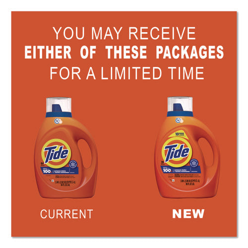Image of Tide® HE Laundry Detergent, Original Scent, Liquid, 64 Loads, 84 oz Bottle, 4/Carton
