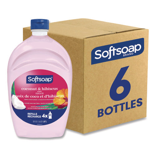 Image of Softsoap® Liquid Hand Soap Refills, Coconut and Hibiscus, 6/Carton