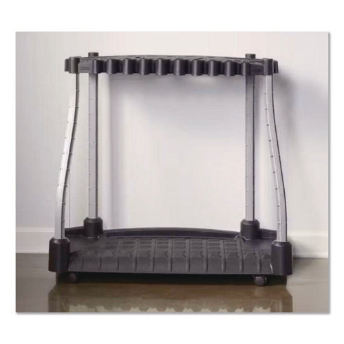 Image of Rubbermaid® FastTrack Garage Tool Tower Rack, Plastic, Holds Up to 40 Tools, 38" x 20.5" x 34.4", Black