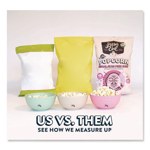 Image of LesserEvil® Snack Organic Himalayan Pink Salt Popcorn, 0.88 oz Bag, 18/Carton
