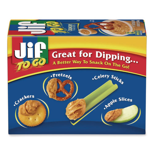 Image of Jif To Go® Spreads, Crunchy Peanut Butter, 1.5 oz Cup, 8/Box